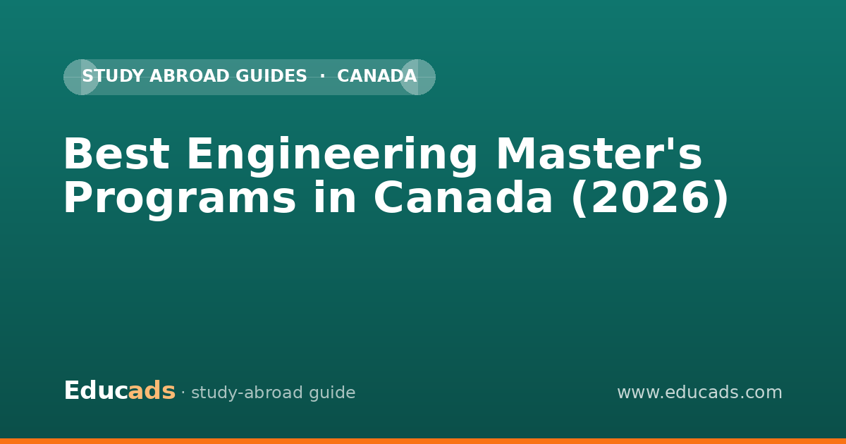 Best Engineering Master's Programs in Canada (2026)