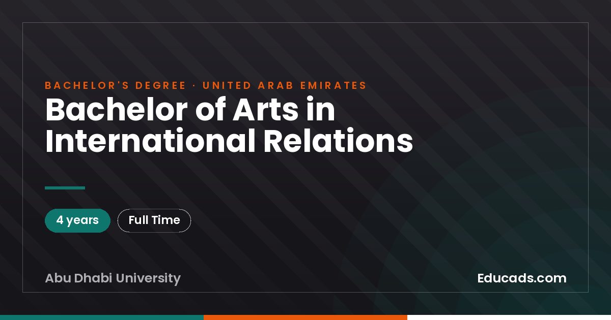 Bachelor of Arts in International Relations