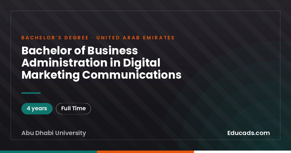 Bachelor of Business Administration in Digital Marketing Communications