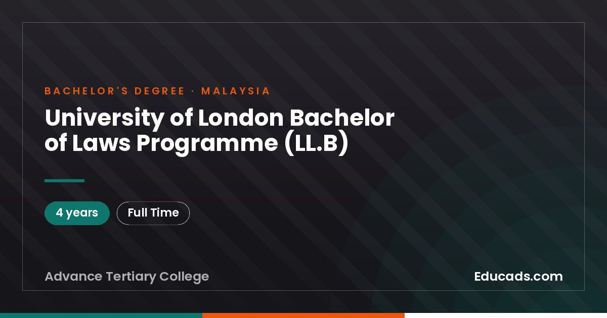 University of London Bachelor of Laws Programme (LL.B)