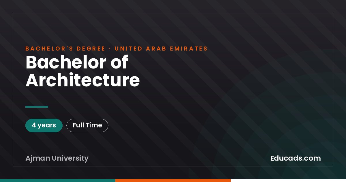 Bachelor of Architecture