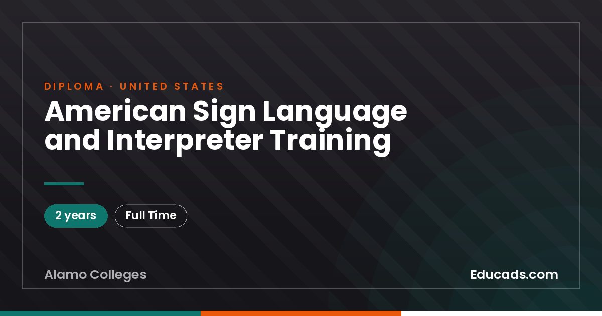 American Sign Language and Interpreter Training