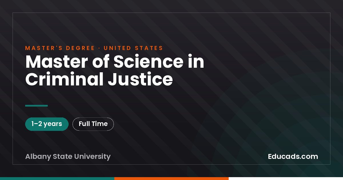 Master of Science in Criminal Justice
