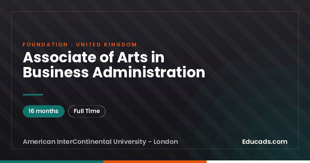Associate of Arts in Business Administration