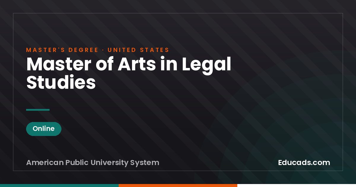 Master of Arts in Legal Studies