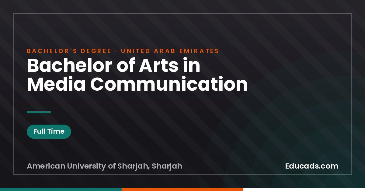 Bachelor of Arts in Media Communication