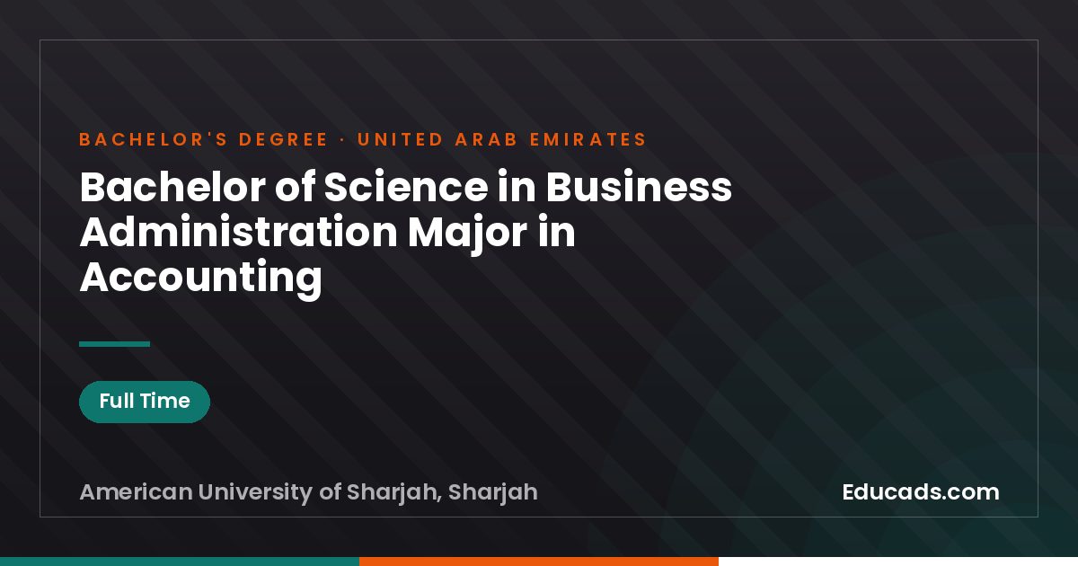 Bachelor of Science in Business Administration Major in Accounting