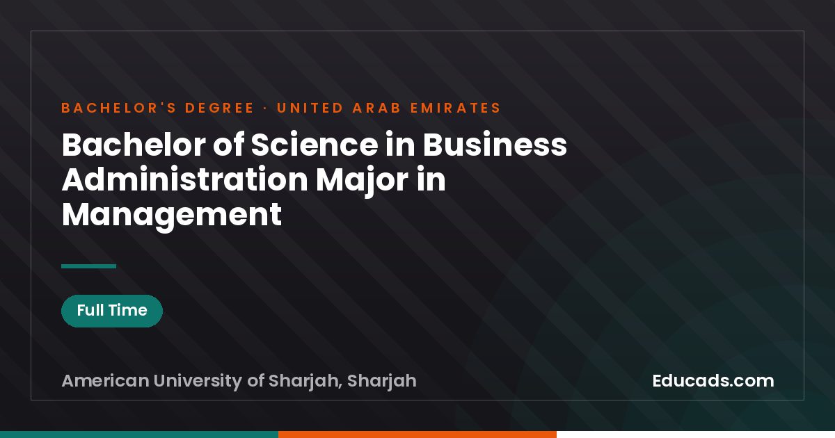 Bachelor of Science in Business Administration Major in Management