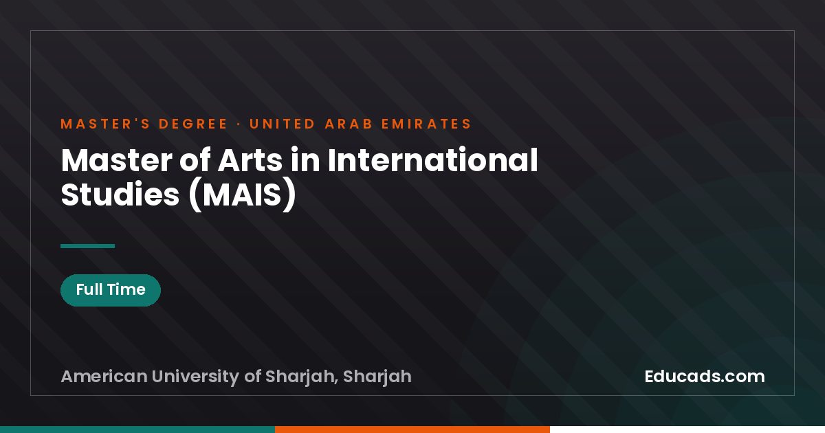 Master of Arts in International Studies (MAIS)