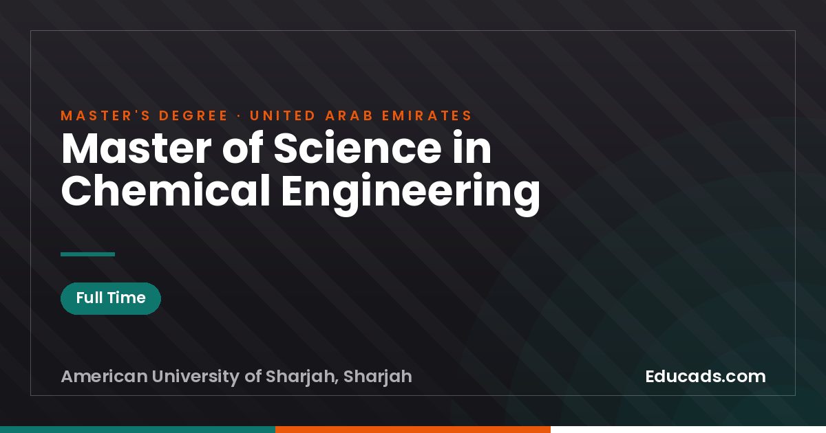 Master of Science in Chemical Engineering