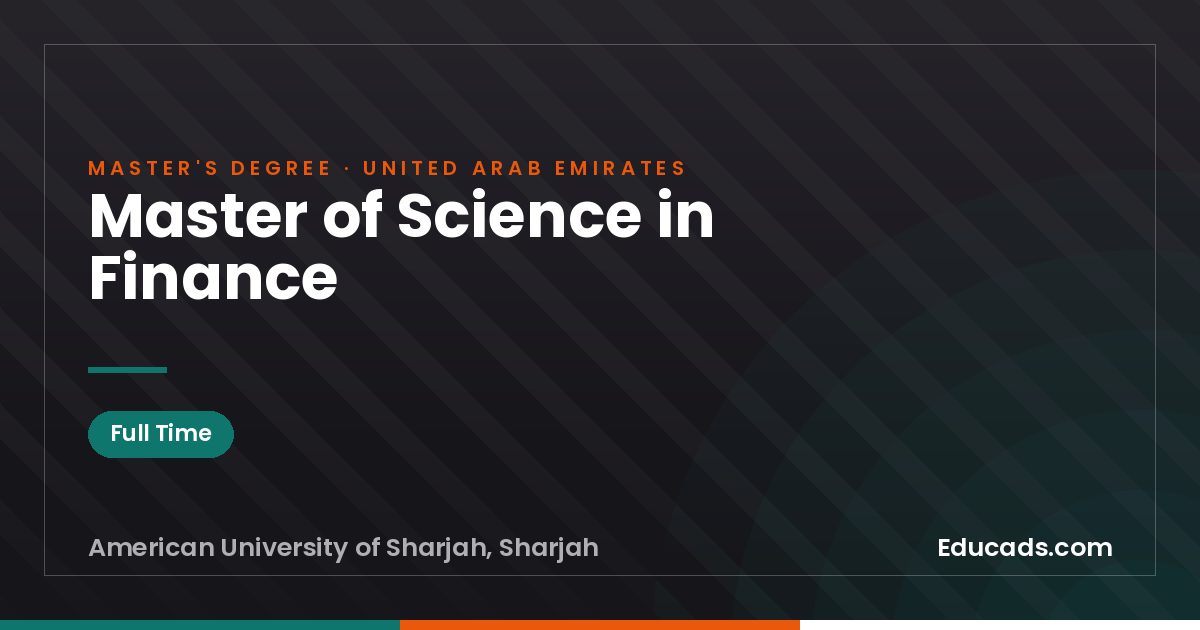 Master of Science in Finance