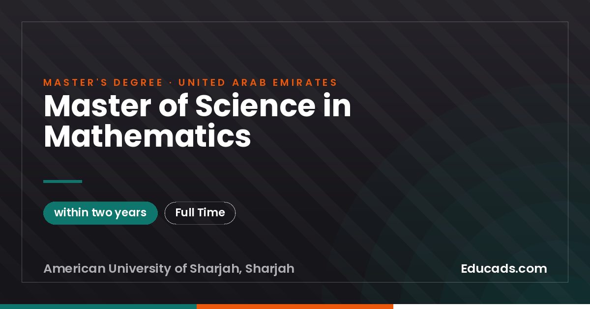 Master of Science in Mathematics