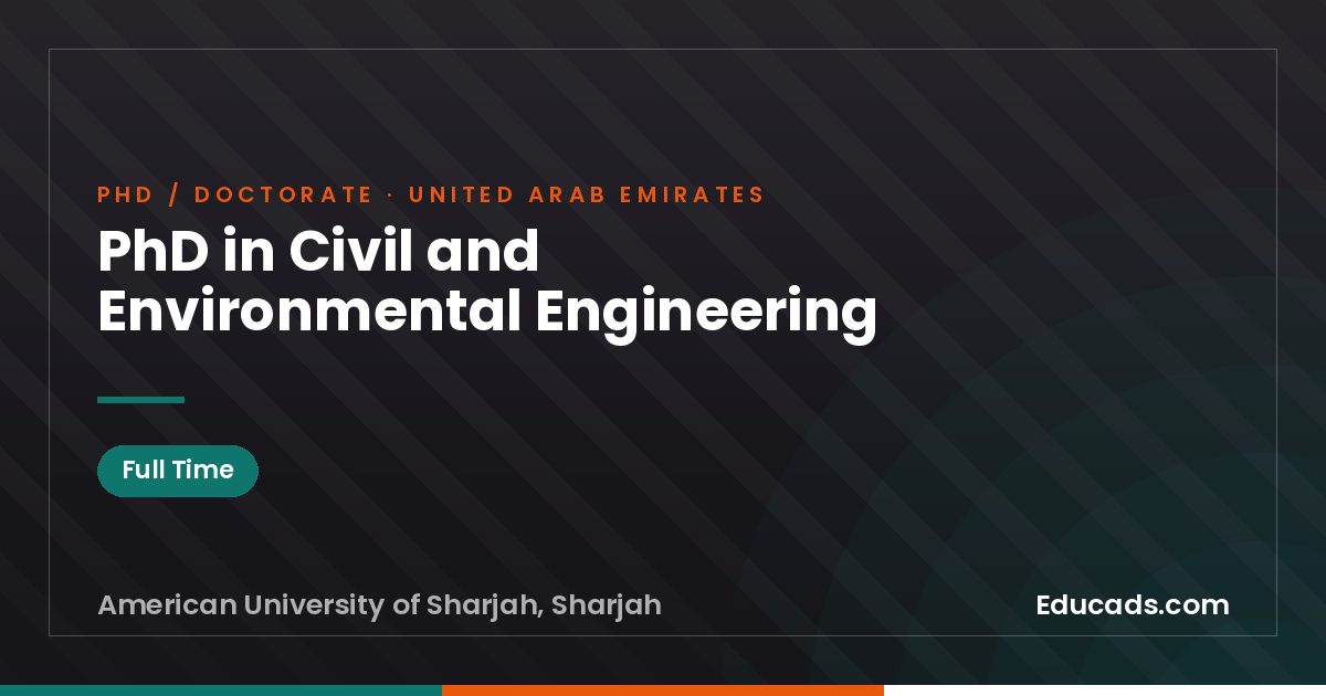 PhD in Civil and Environmental Engineering