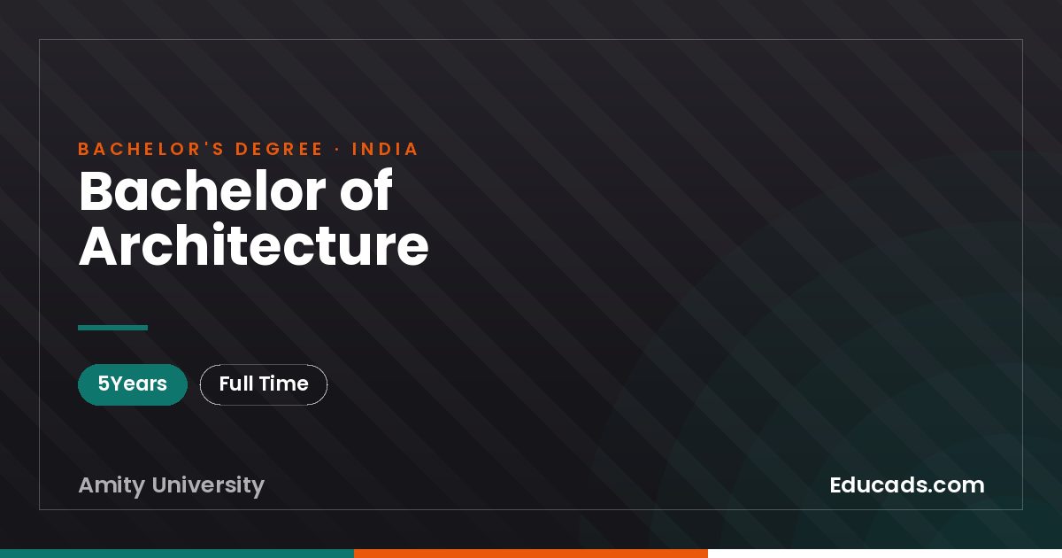 Bachelor of Architecture