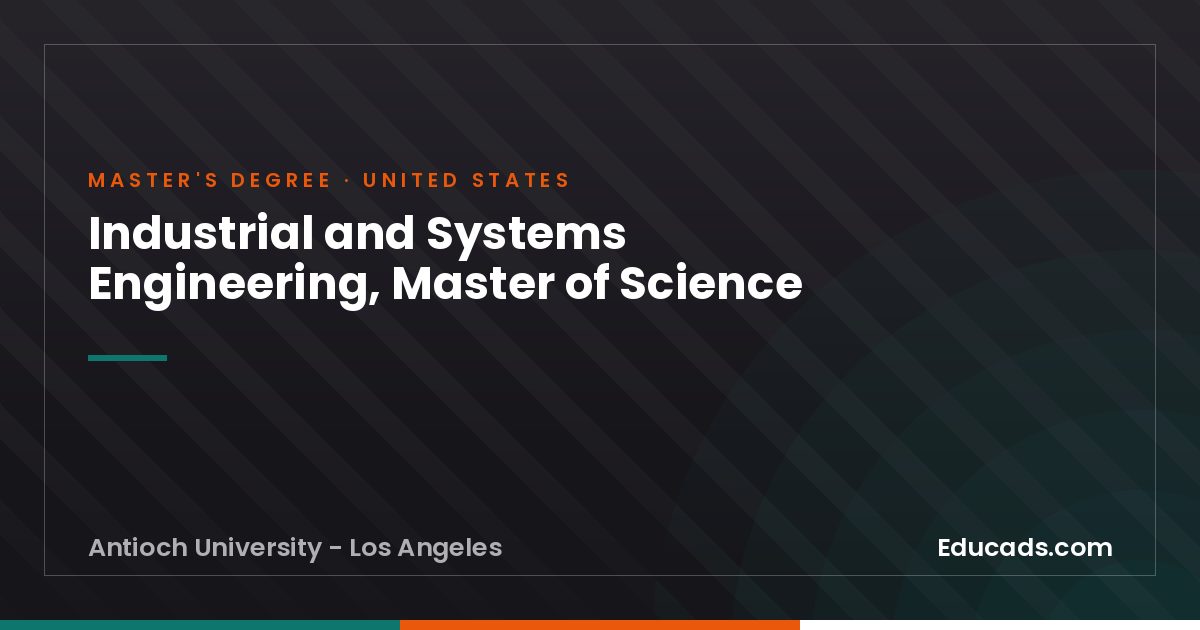 Industrial and Systems Engineering, Master of Science