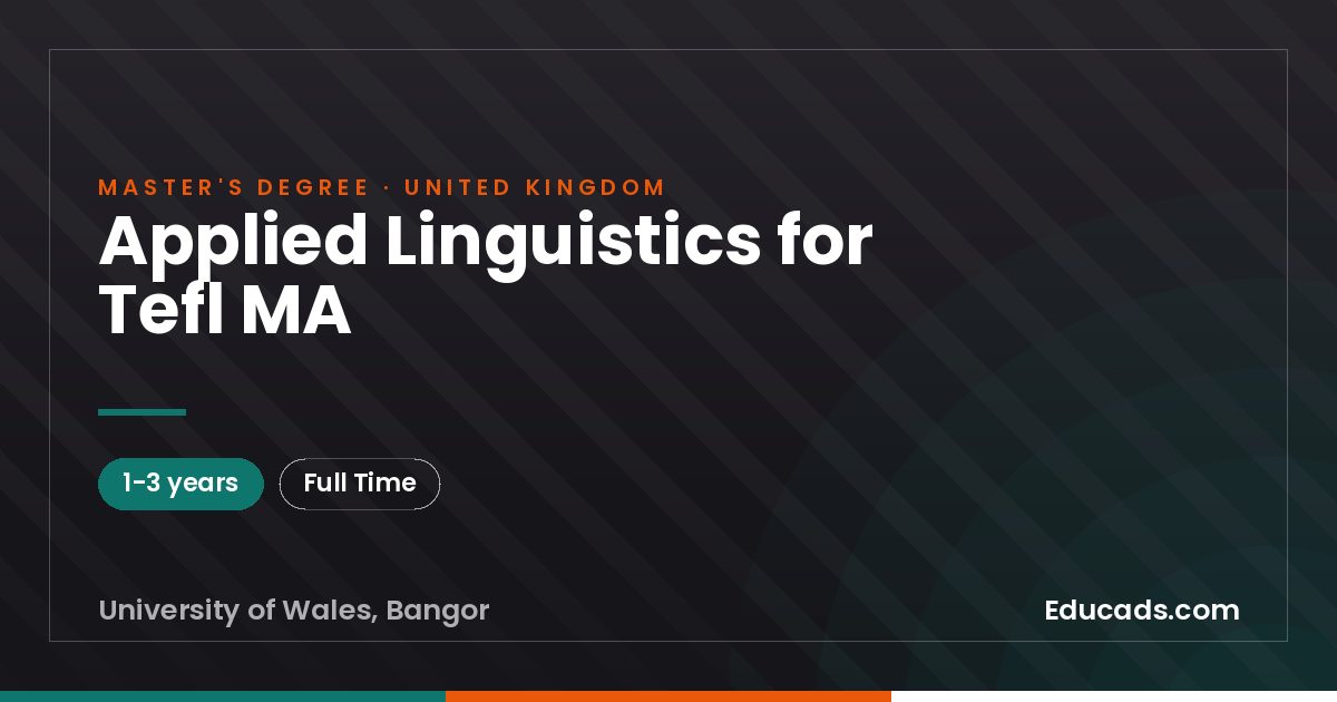 Applied Linguistics for Tefl MA