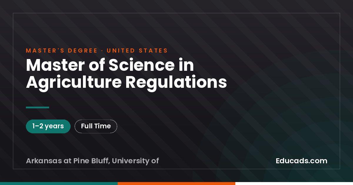 Master of Science in Agriculture Regulations