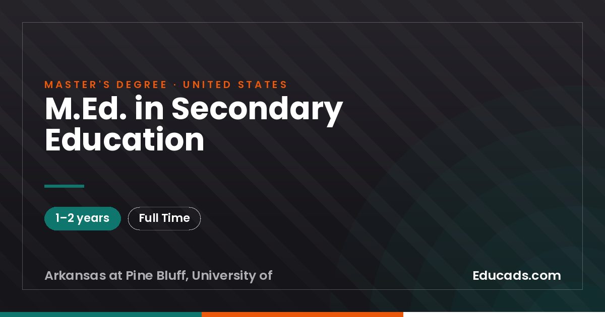 M.Ed. in Secondary Education