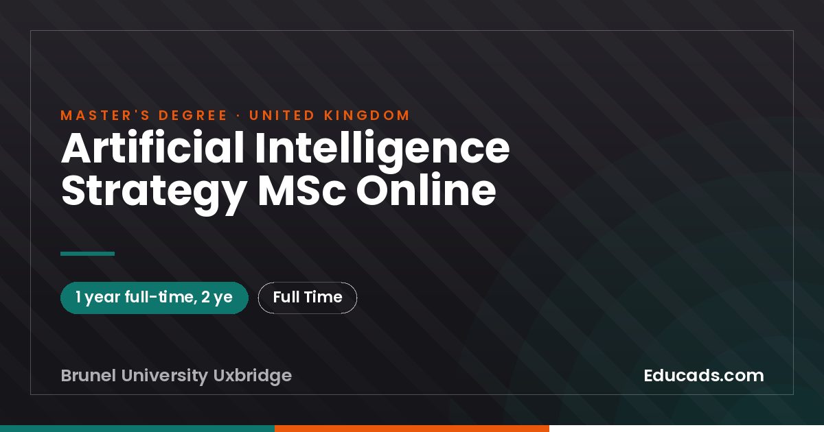 Artificial Intelligence Strategy MSc Online