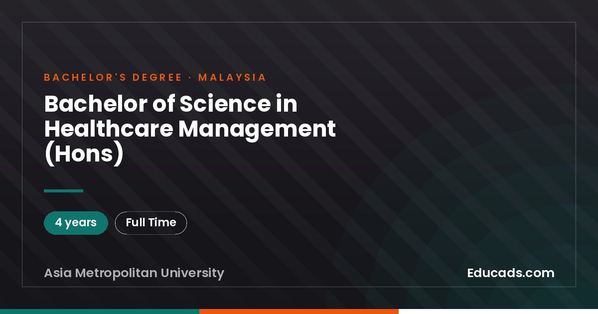 Bachelor of Science in Healthcare Management (Hons)
