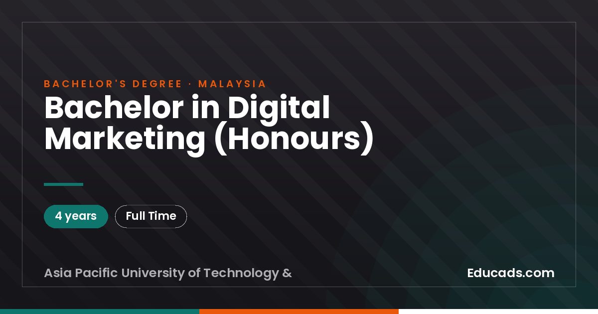 Bachelor in Digital Marketing (Honours)