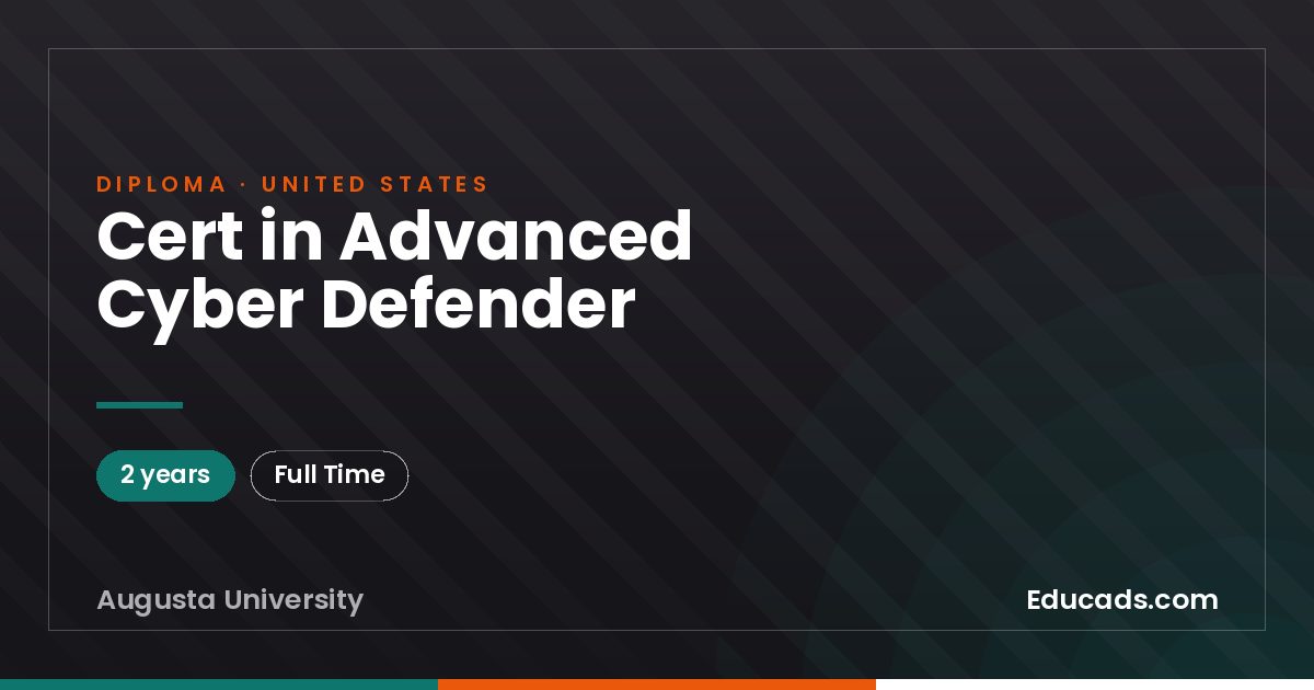 Cert in Advanced Cyber Defender