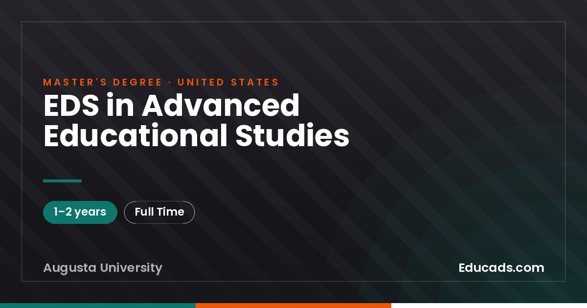 EDS in Advanced Educational Studies