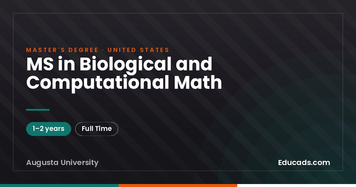 MS in Biological and Computational Math