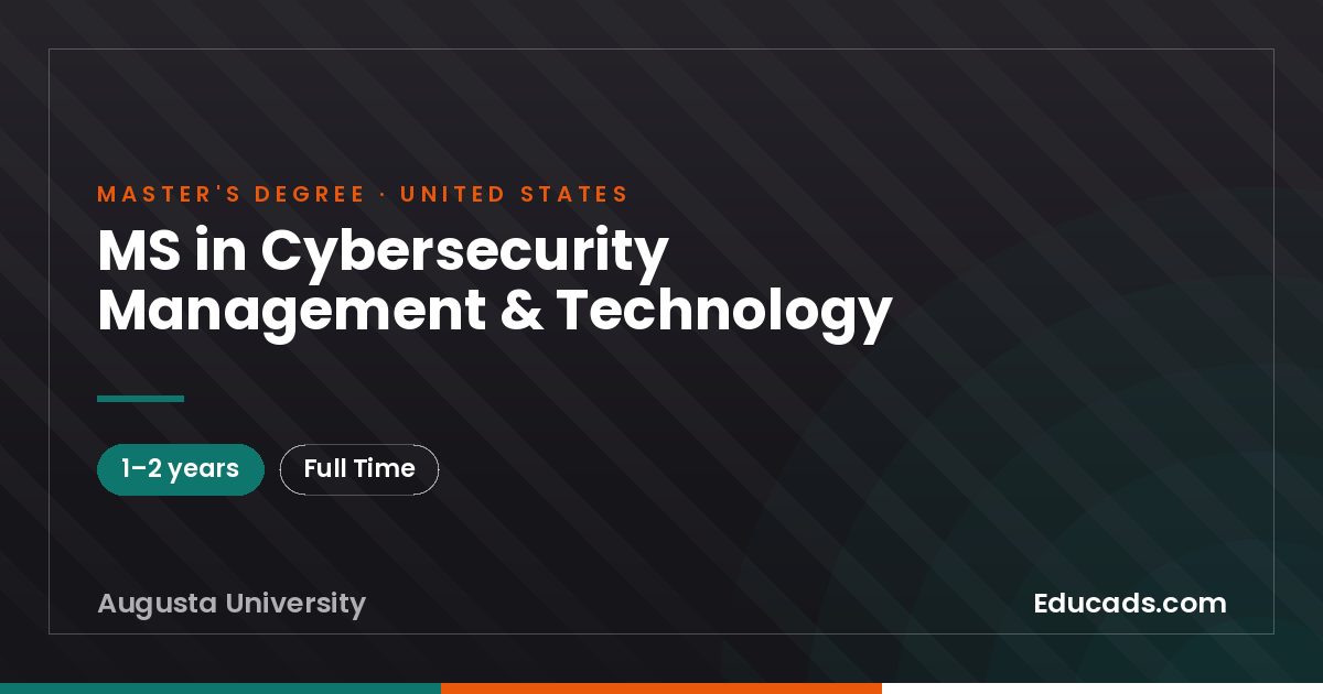 MS in Cybersecurity Management & Technology