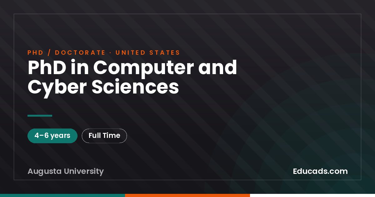 PhD in Computer and Cyber Sciences