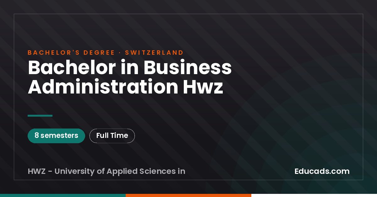 Bachelor in Business Administration Hwz