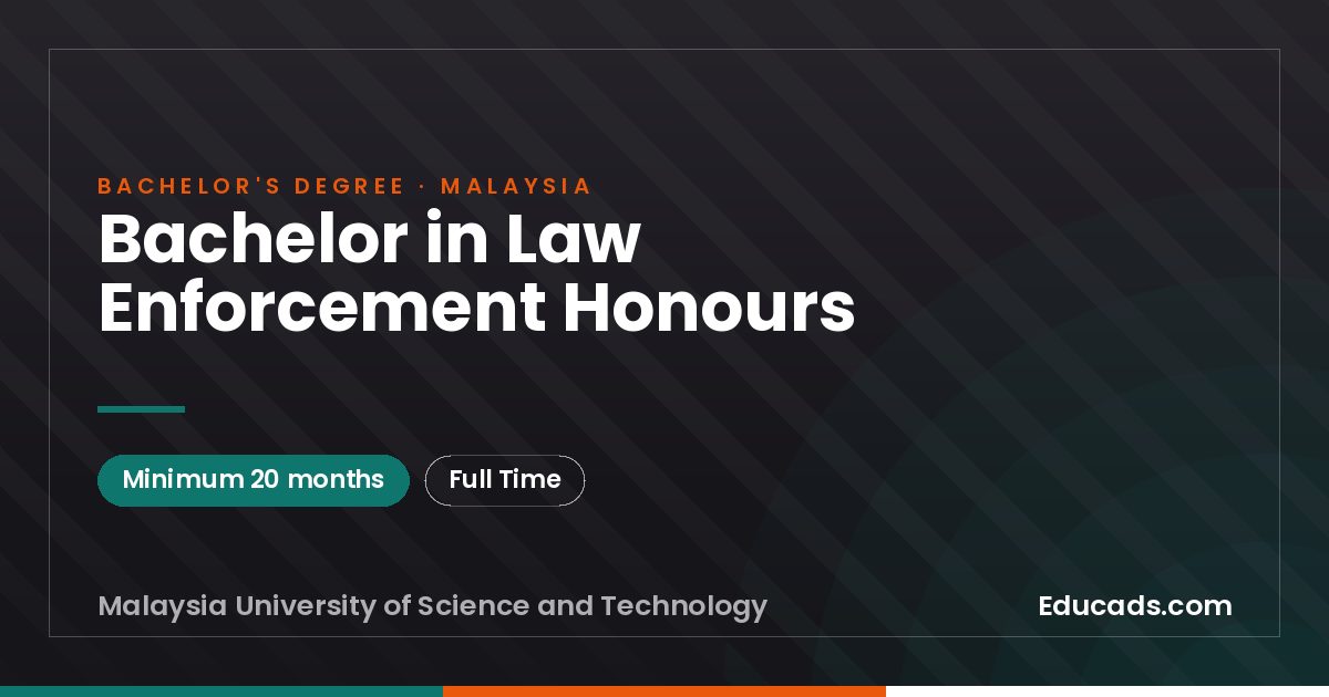 Bachelor in Law Enforcement Honours