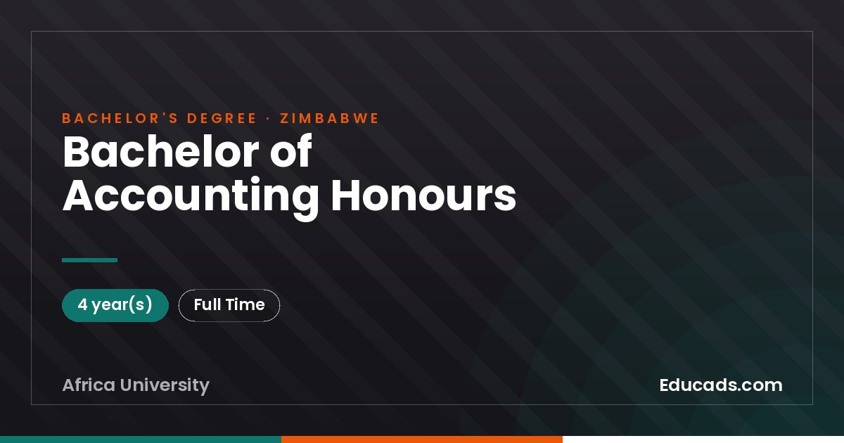 Bachelor of Accounting Honours