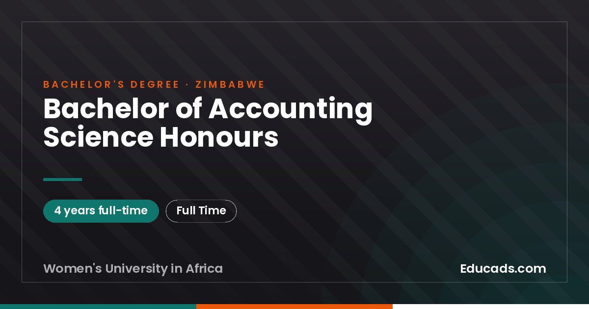 Bachelor of Accounting Science Honours