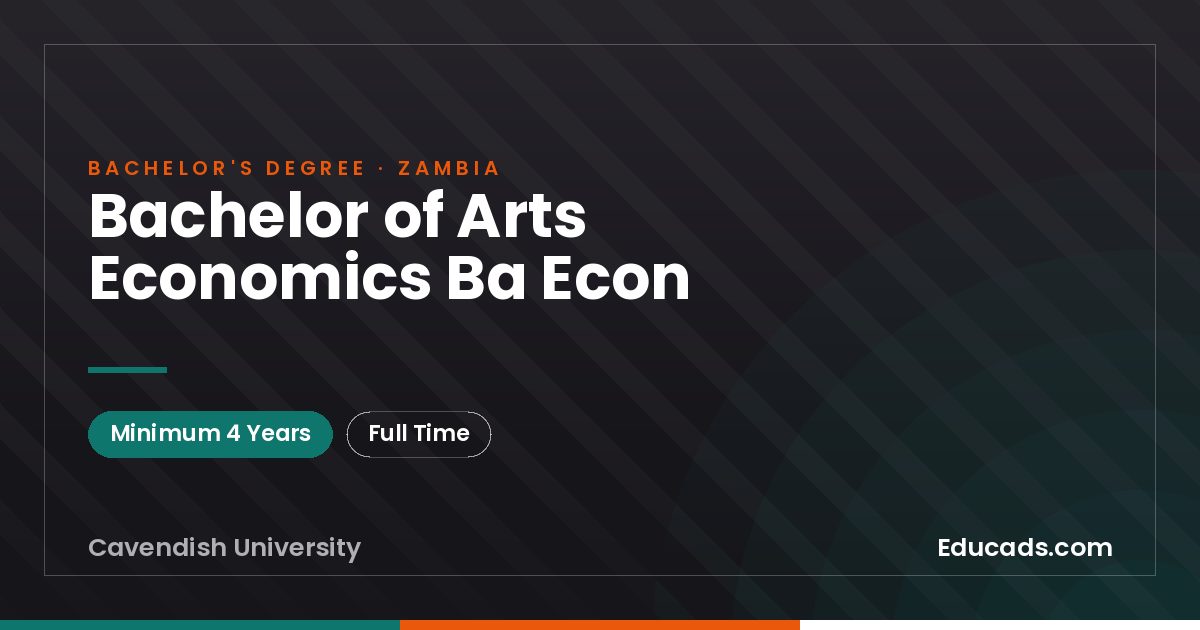 Bachelor of Arts Economics Ba Econ