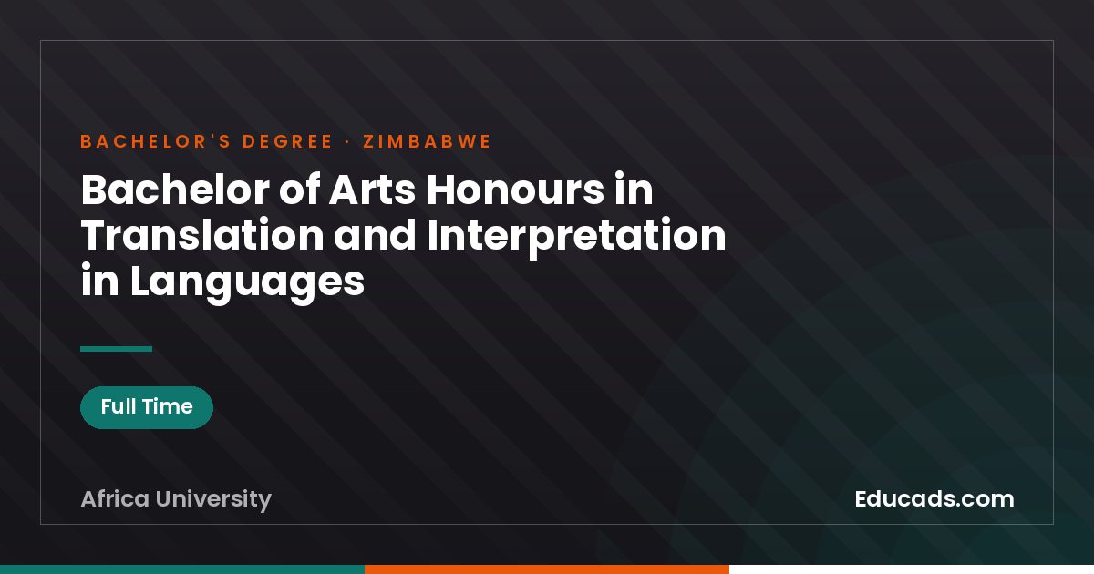 Bachelor of Arts Honours in Translation and Interpretation in Languages