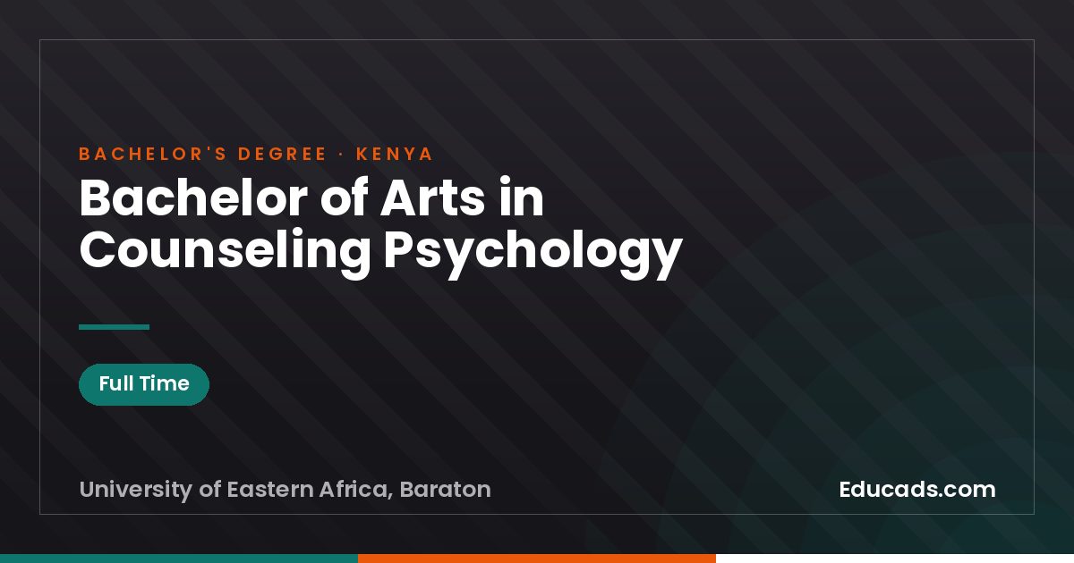 Bachelor of Arts in Counseling Psychology