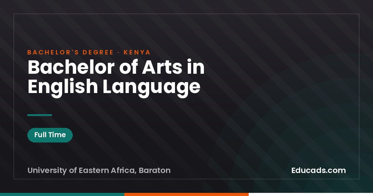 Bachelor of Arts in English Language