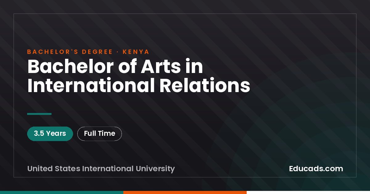 Bachelor of Arts in International Relations