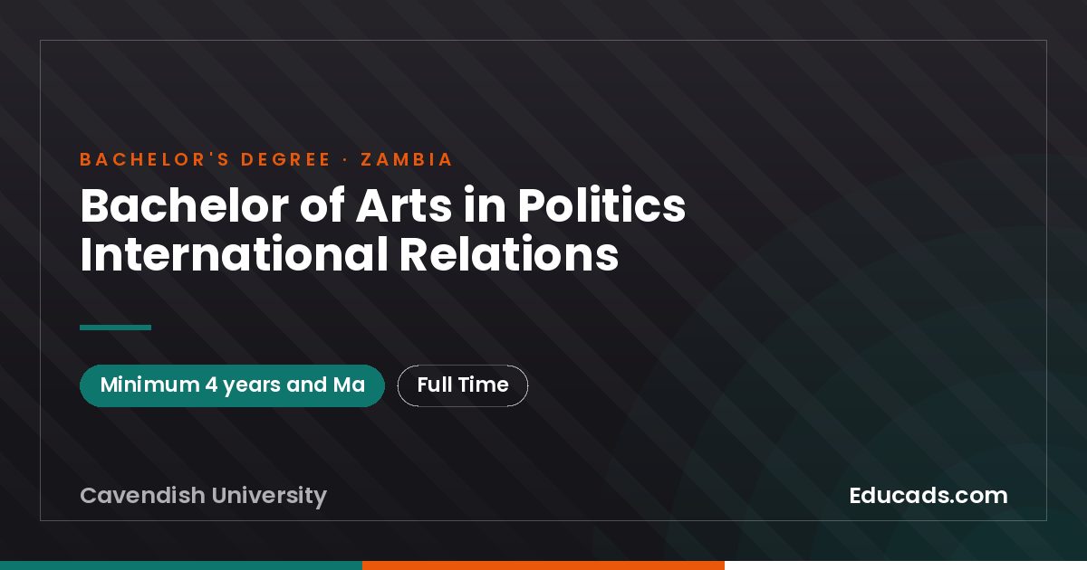 Bachelor of Arts in Politics International Relations