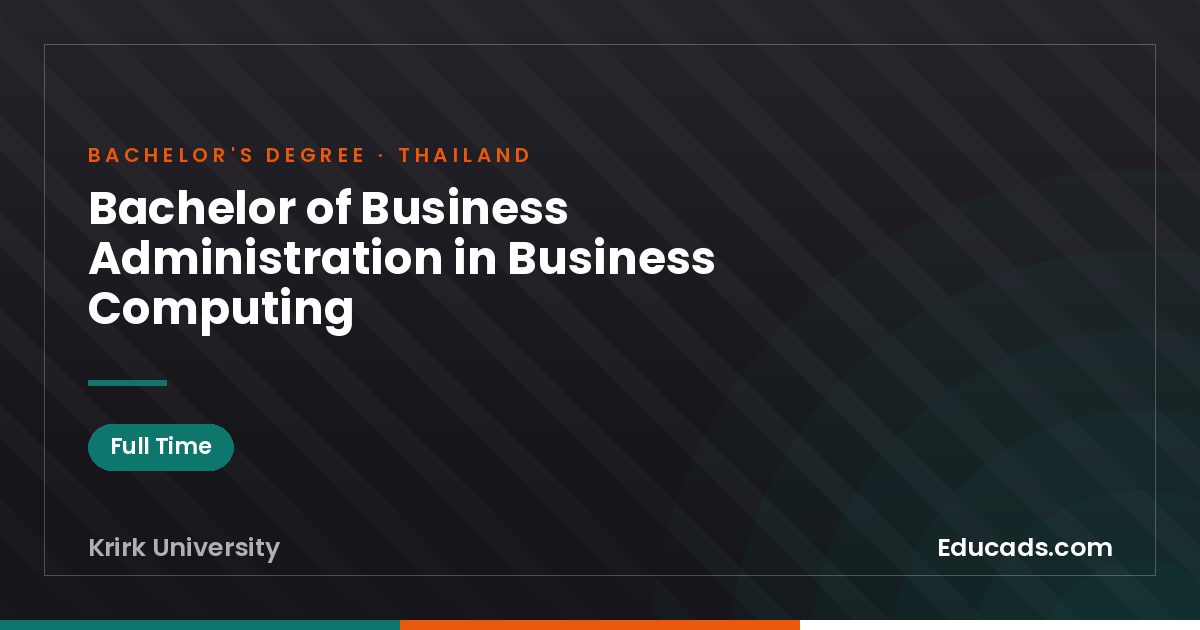 Bachelor of Business Administration in Business Computing