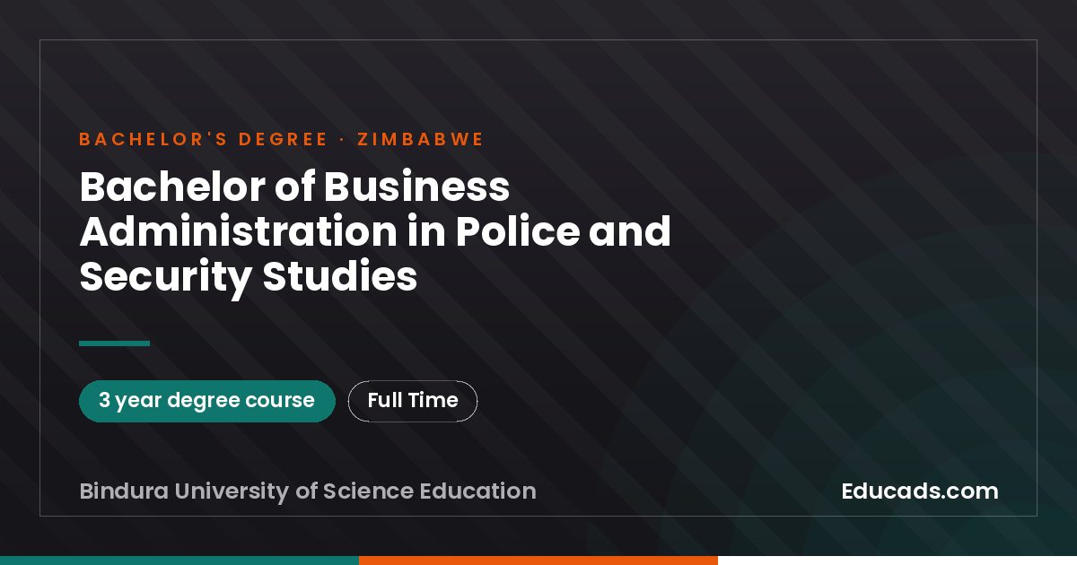 Bachelor of Business Administration in Police and Security Studies