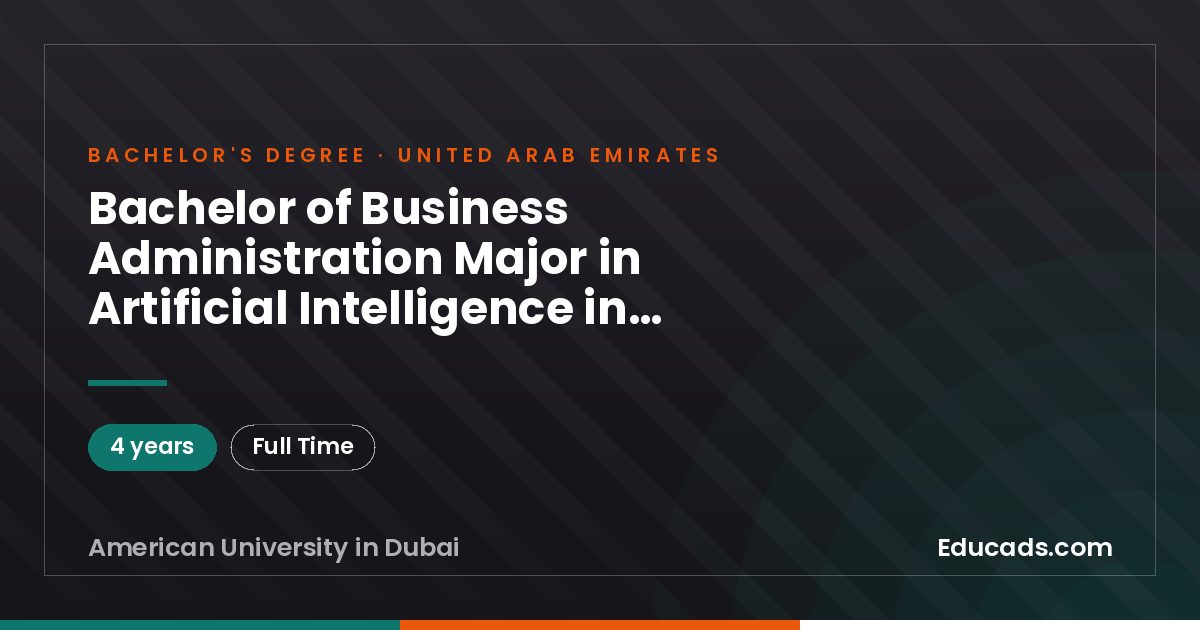 Bachelor of Business Administration Major in Artificial Intelligence in Business