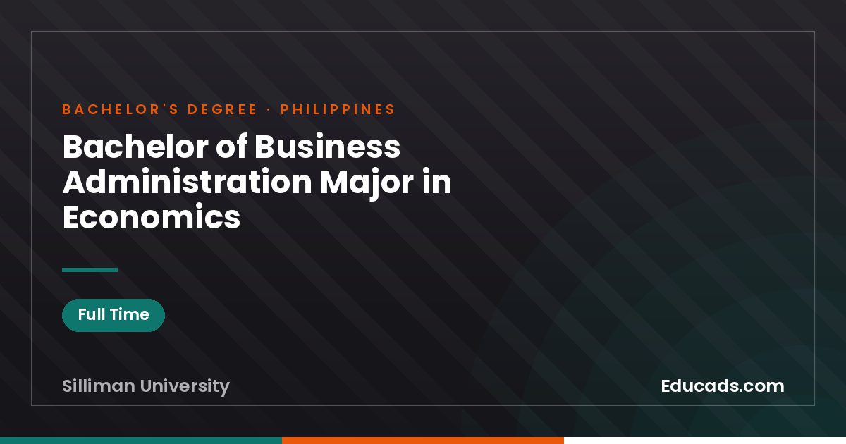 Bachelor of Business Administration Major in Economics
