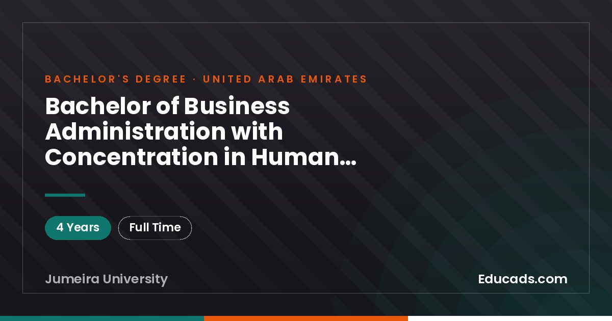 Bachelor of Business Administration with Concentration in Human Resource Management