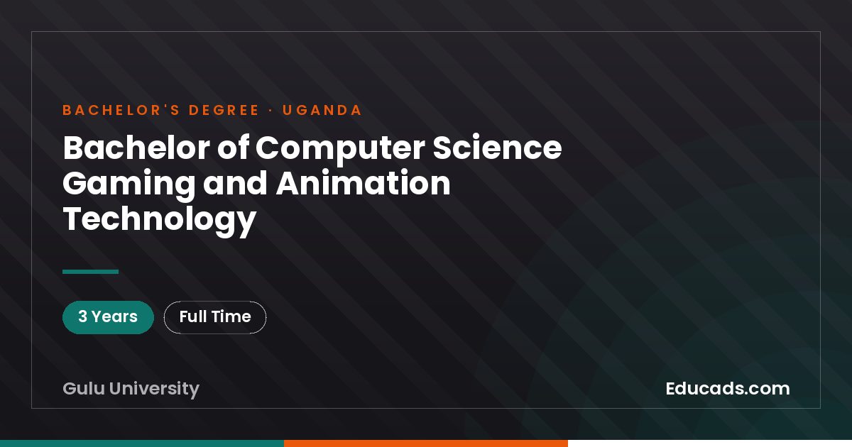Bachelor of Computer Science Gaming and Animation Technology