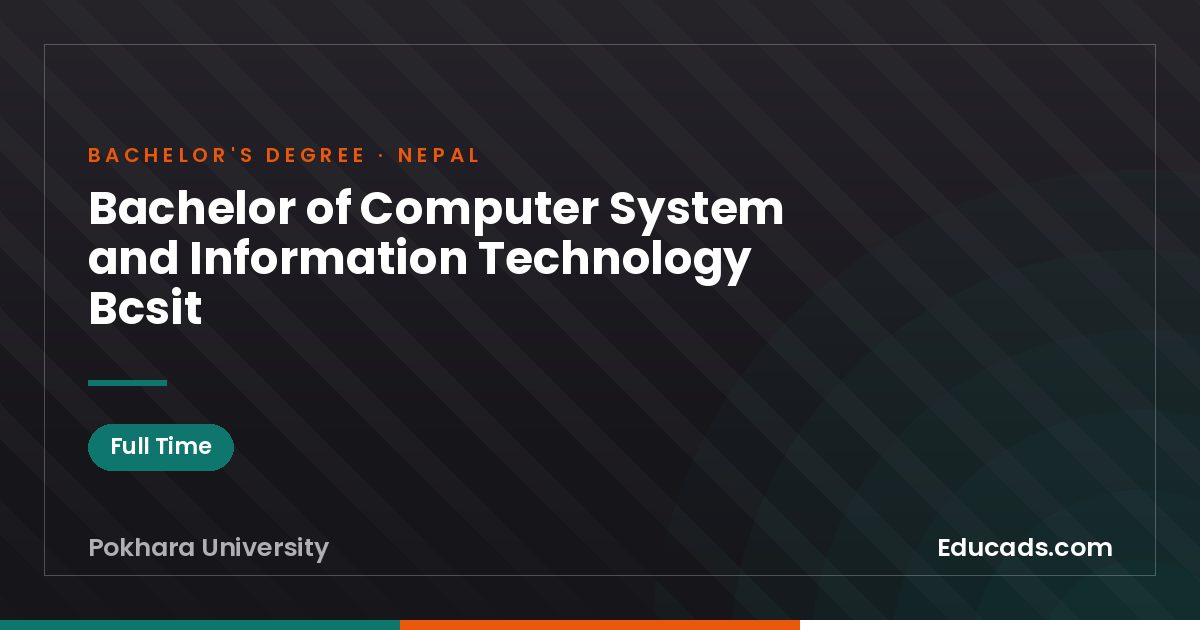 Bachelor of Computer System and Information Technology Bcsit