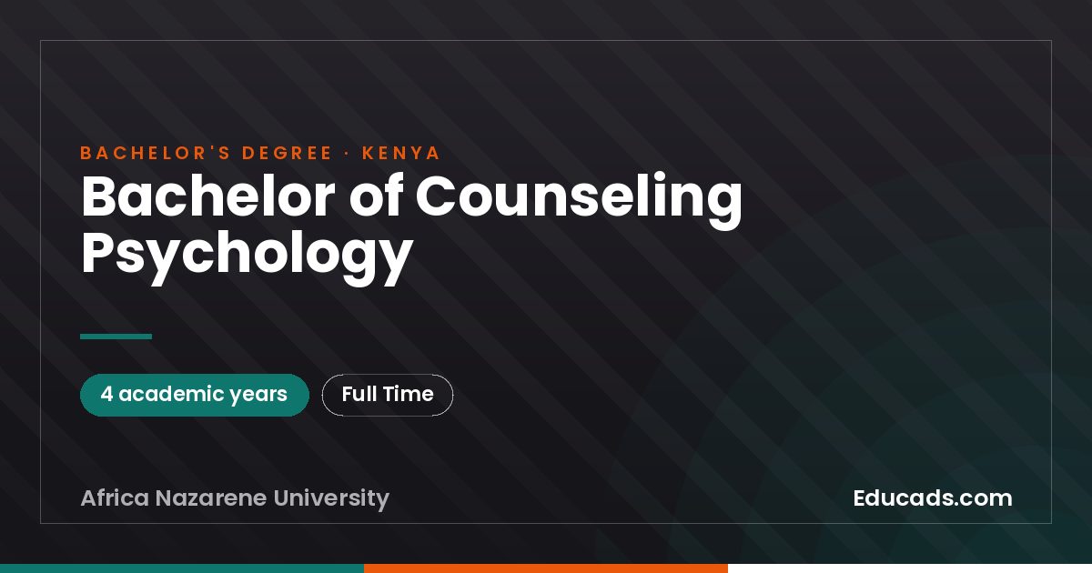 Bachelor of Counseling Psychology