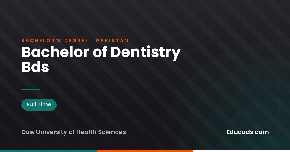 Bachelor of Dentistry Bds