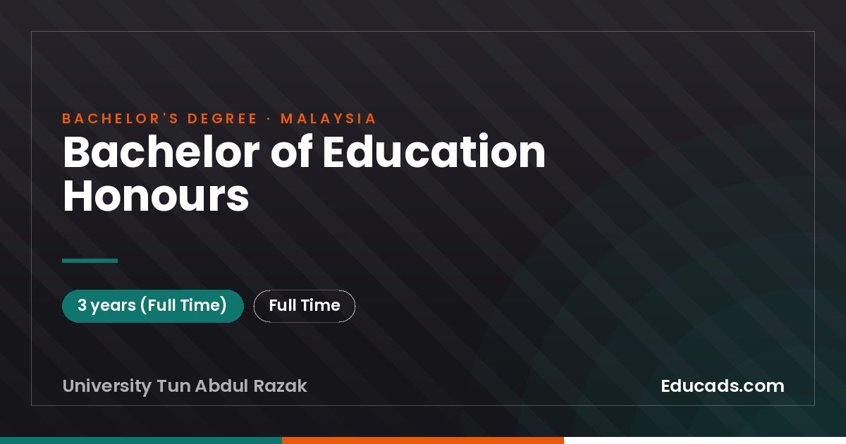 Bachelor of Education Honours